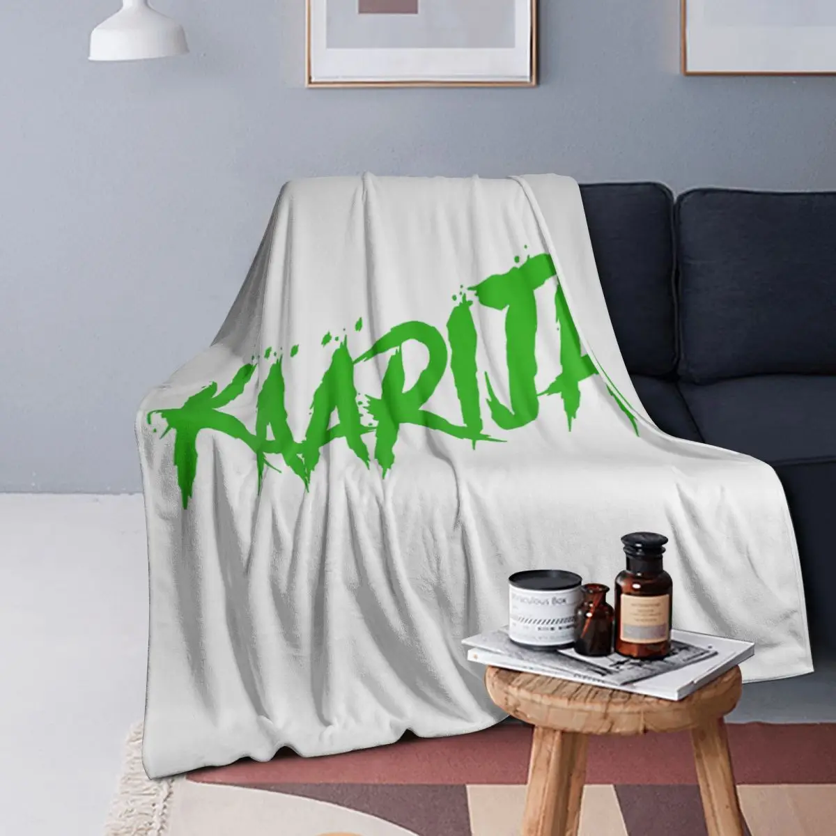 

Kaarija Logo Blankets Soft Warm Flannel Throw Blanket Plush for Bed Living room Picnic Travel Home Sofa