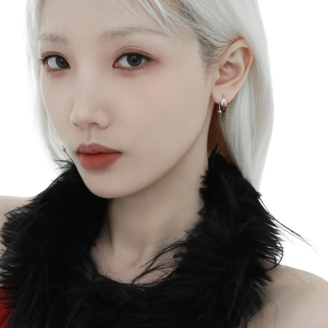

Crane Feather Pure Silver Earrings New Chinese Style Original Niche High-End Sweet Cool Earrings Luxury Exquisite Holiday Gift