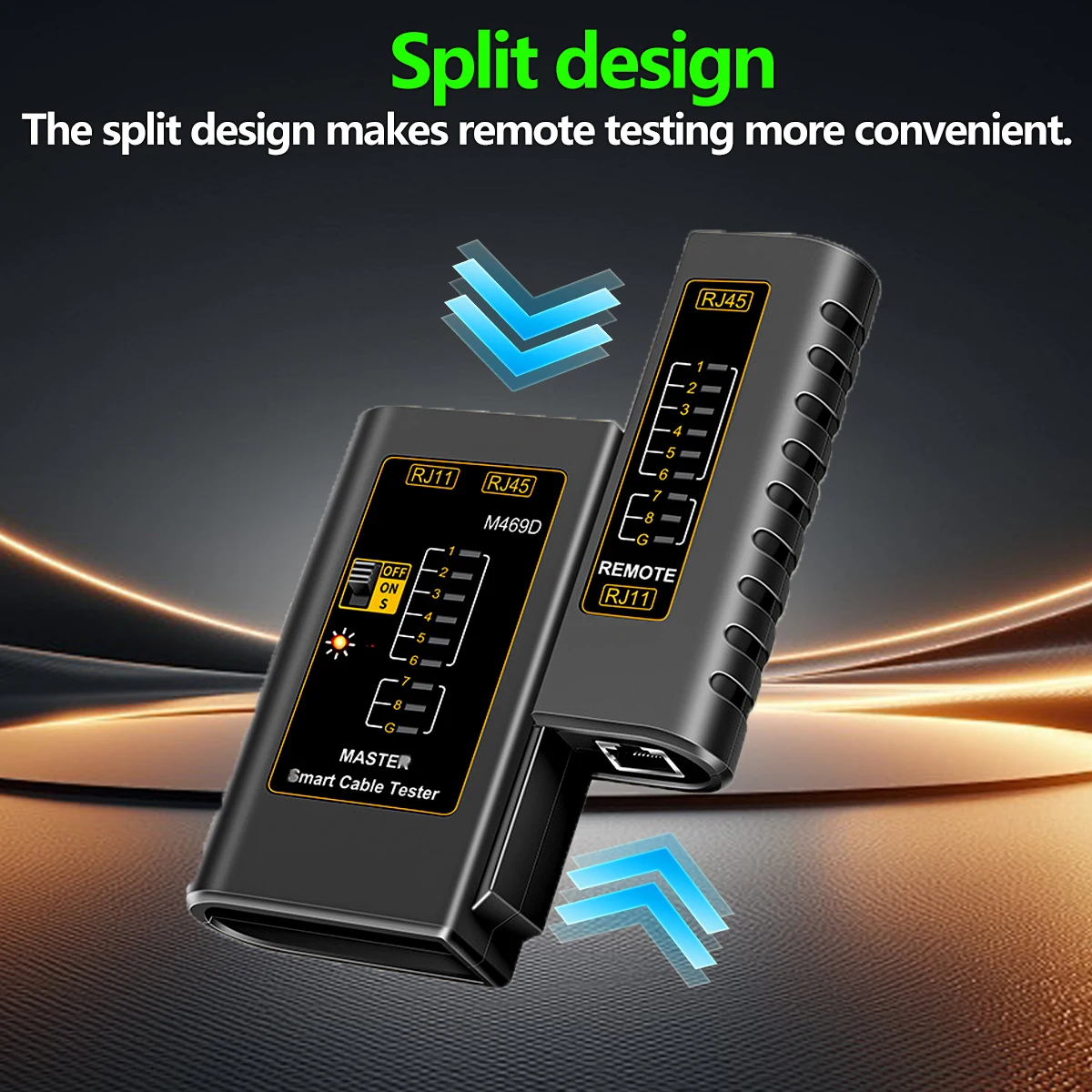 جهاز اختبار محلل الشبكة الاحترافي M469D كابل lan RJ45 RJ11 RJ12 CAT5 UTP LAN كابل اختبار أداة إصلاح الشبكات أيضًا