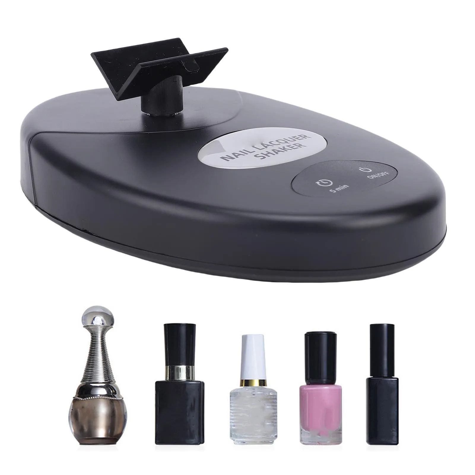 Nail Gel Shaker Nail Polish Mix Machine 5 Minute Timer Nail Lacquer Shaker Varnish Bottle Mixer Evenly Tools for Salons Black