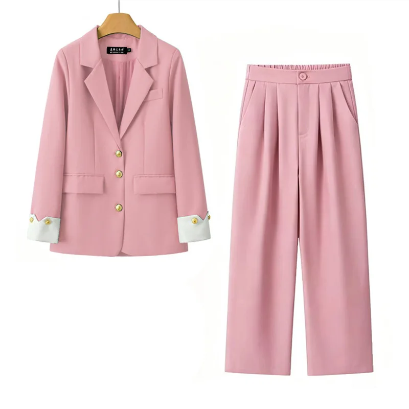 Fall Fashion Long Sleeve Blazer Mujer Pant Sets Blazers Women 2026 Casual Womens 2 Piece Outfit Set Suits Outwear