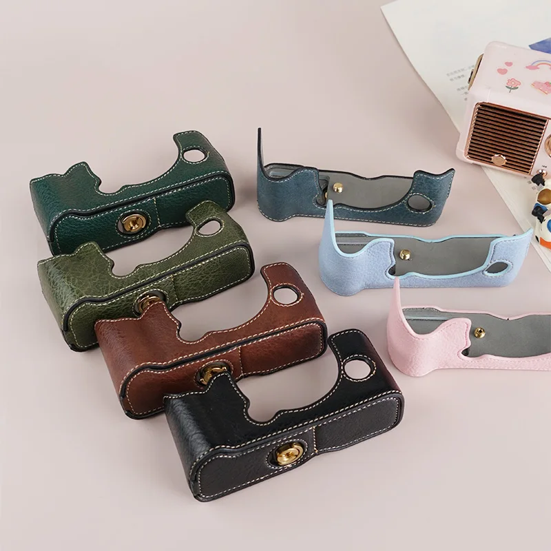 Etui na aparat Fujifilm XT10 XT20 XT30 XT30II Retro wzór liczi Antypoślizgowa Półtorowa Torba na Korpus Aparatu Ochrona przed Upadkiem i Kurzem — zdjęcie produktu 6