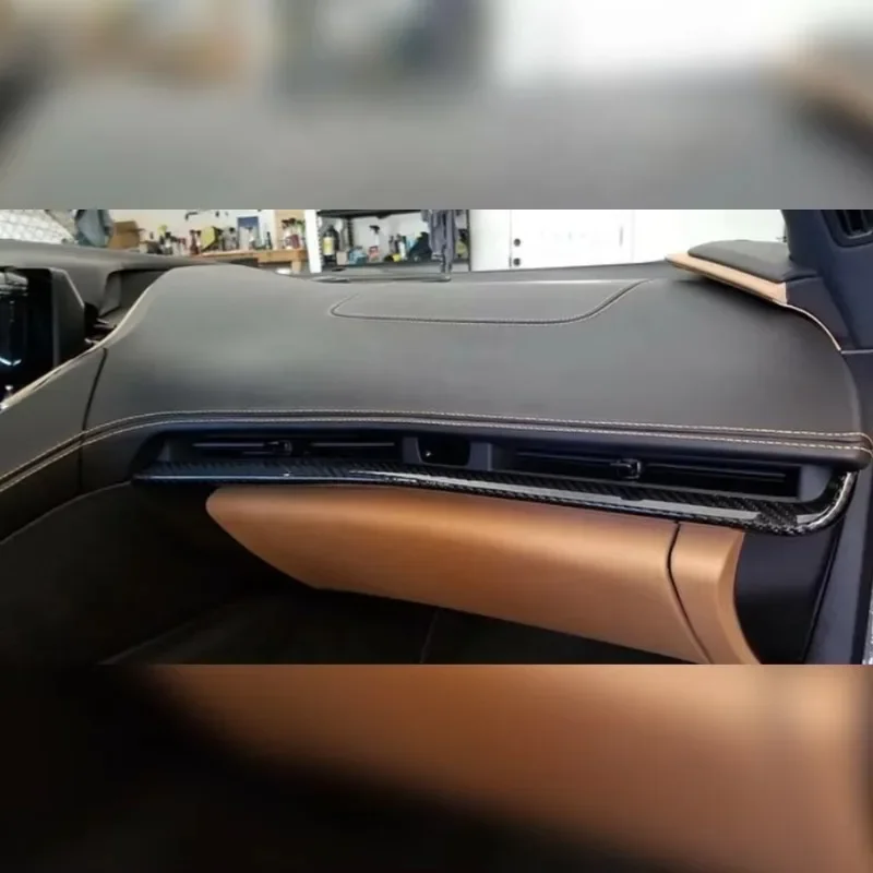 

Аксессуары для украшения интерьера автомобиля, отделка приборной панели из углеродного волокна для Corvette C8 2020 2021