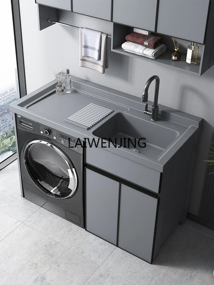 SGF Space Aluminum Balcony Washing Machine Cabinet Customized Drum Laundry Sink Pool Table