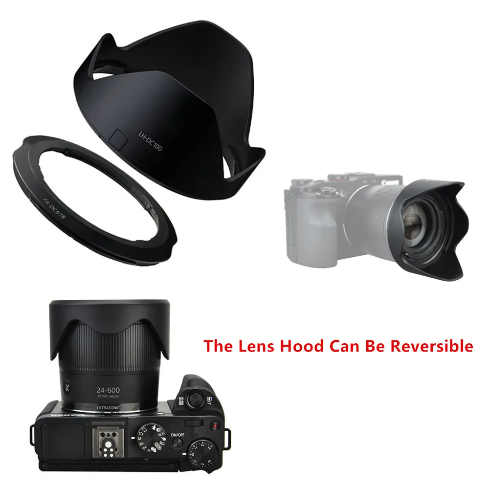 3 in 1 Kit UV Filter & Lens Hood Cap Adapter Ring For Canon Powershot SX70 SX60 SX50 HS G3X Digital Camera