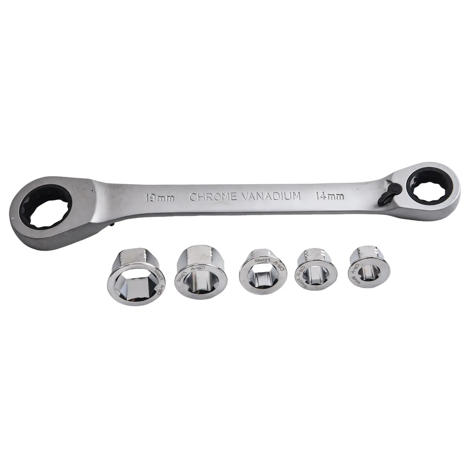 1 Set Ratchet Wrench Folding Wrench Ratchet Spanner Ratchet Wrench Silver Sockets Car Maintenance High Quality