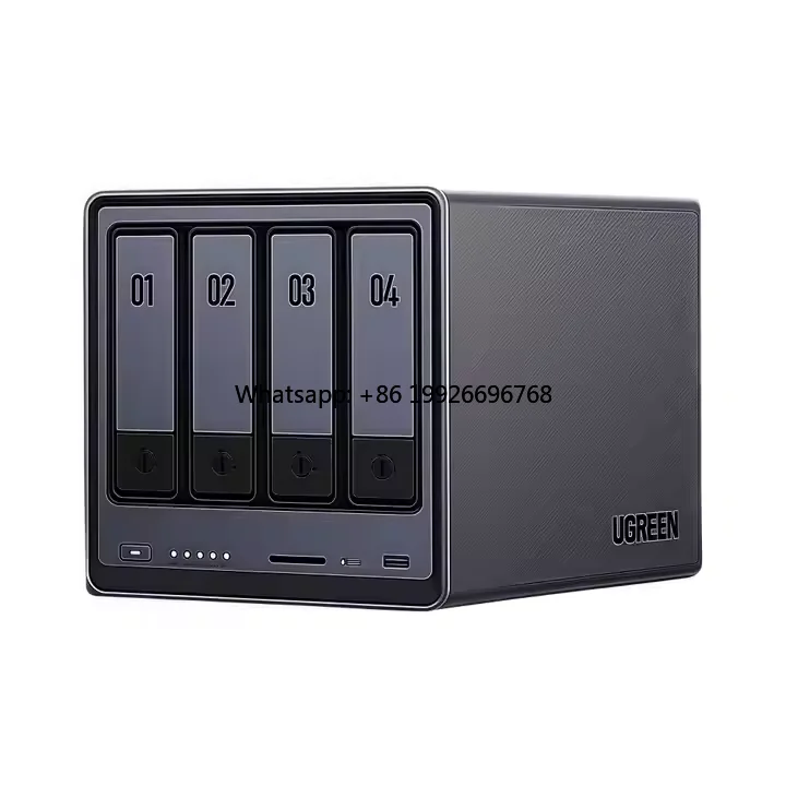

UGREEN NASync 4-откидное хранилище DXP4800 Smooth Multitasking с сверхбыстрым ОЗУ DDR5 емкостью 8 ГБ (экстраиваемым до 16 ГБ)