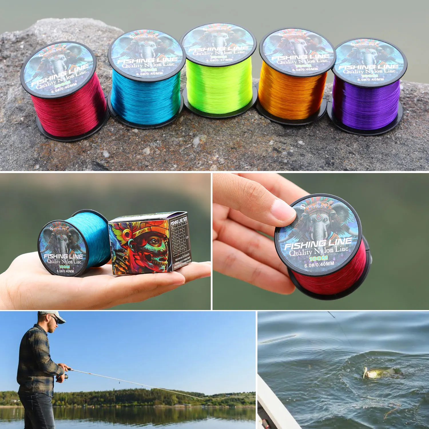 Sougayilang Sedal Monofilamento Nailon – Hilo suave para mar y dulce - imagen 4