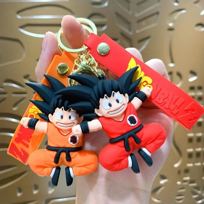 Ball Z Goku PVC Keychain 3D Cartoon Anime Figure Keyring for Kids Bag Car Key Holder - Cute Collectible Gift for Boys Girls - view 5