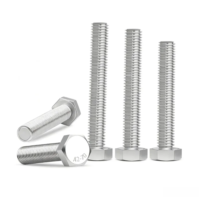 304 Stainless Steel Extra Long Hex Head Screws Bolts, M4 M5 M6 M8 M10 M12 M14 M16-M22 M24 Extended Length Hexagon Cap Screws