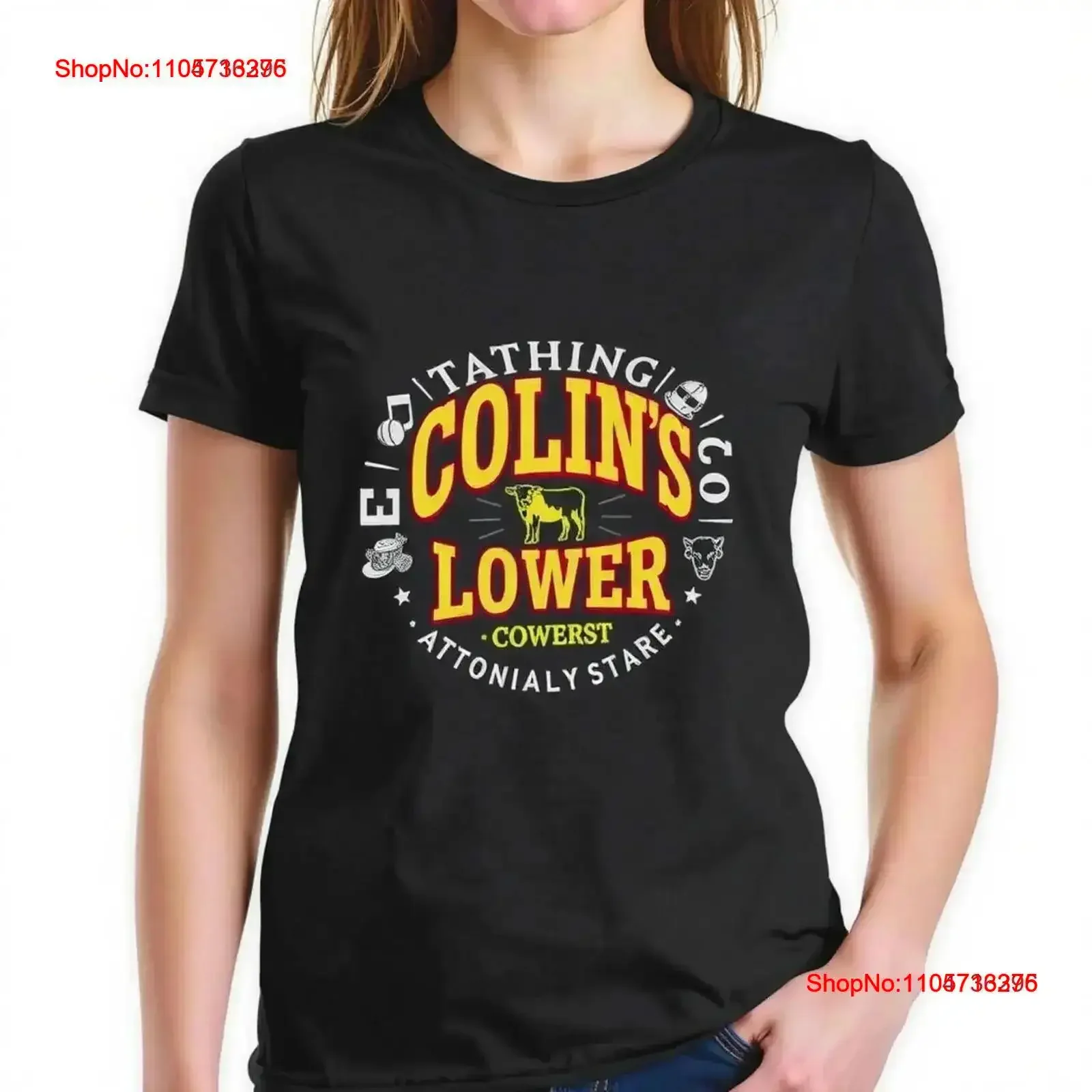 Funny T Shirt Colin's Lower with Musical Notes Cow Desiee vintage Washed Soft graphic Slightly Stretched Breathable vintage