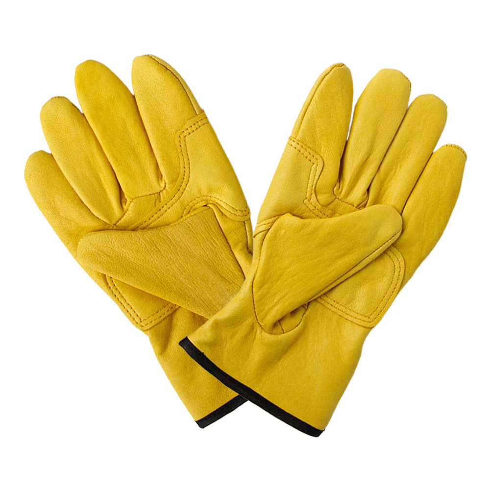 

Welding Gloves Yellow Thermal Insulated Work Anti Slip Heat Resistant Engineering Protective Gloves Breathable Material