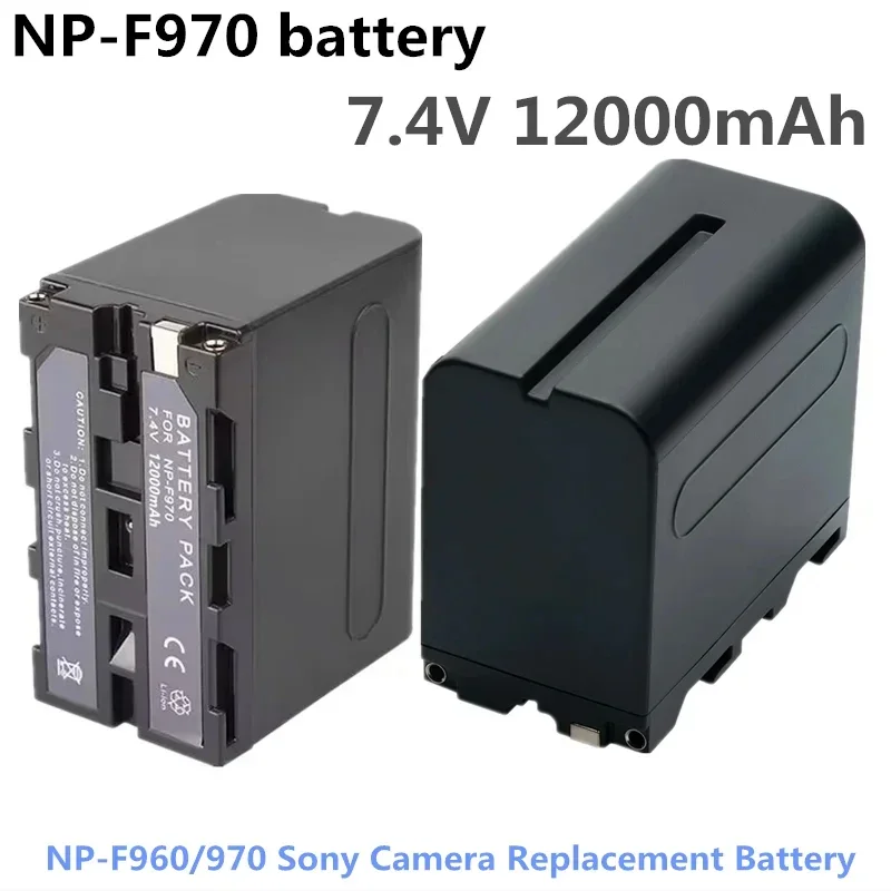 12000mAh NP-F970 NPF-960 é adequado para substituir Sony LED monitor de vídeo fotografia luz bateria recarregável