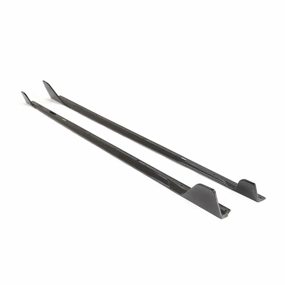 Bestselling 2022-IN Car Dry Carbon Fiber Side Skirt Suitable for BMW 2 Series G42 MC Style Double Door Extended Side Skirt