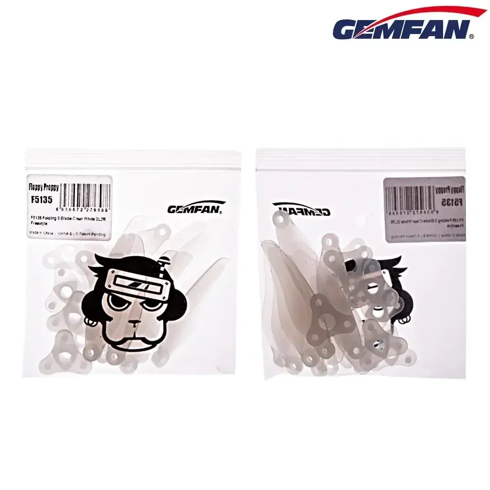 6 par (6CW + 6CCW) Gemfan F5135 5.1X3.5X3 3-łopatkowe składane śmigło PC (losowy kolor) dla RC FPV Freestyle 5-calowe drony DIY części