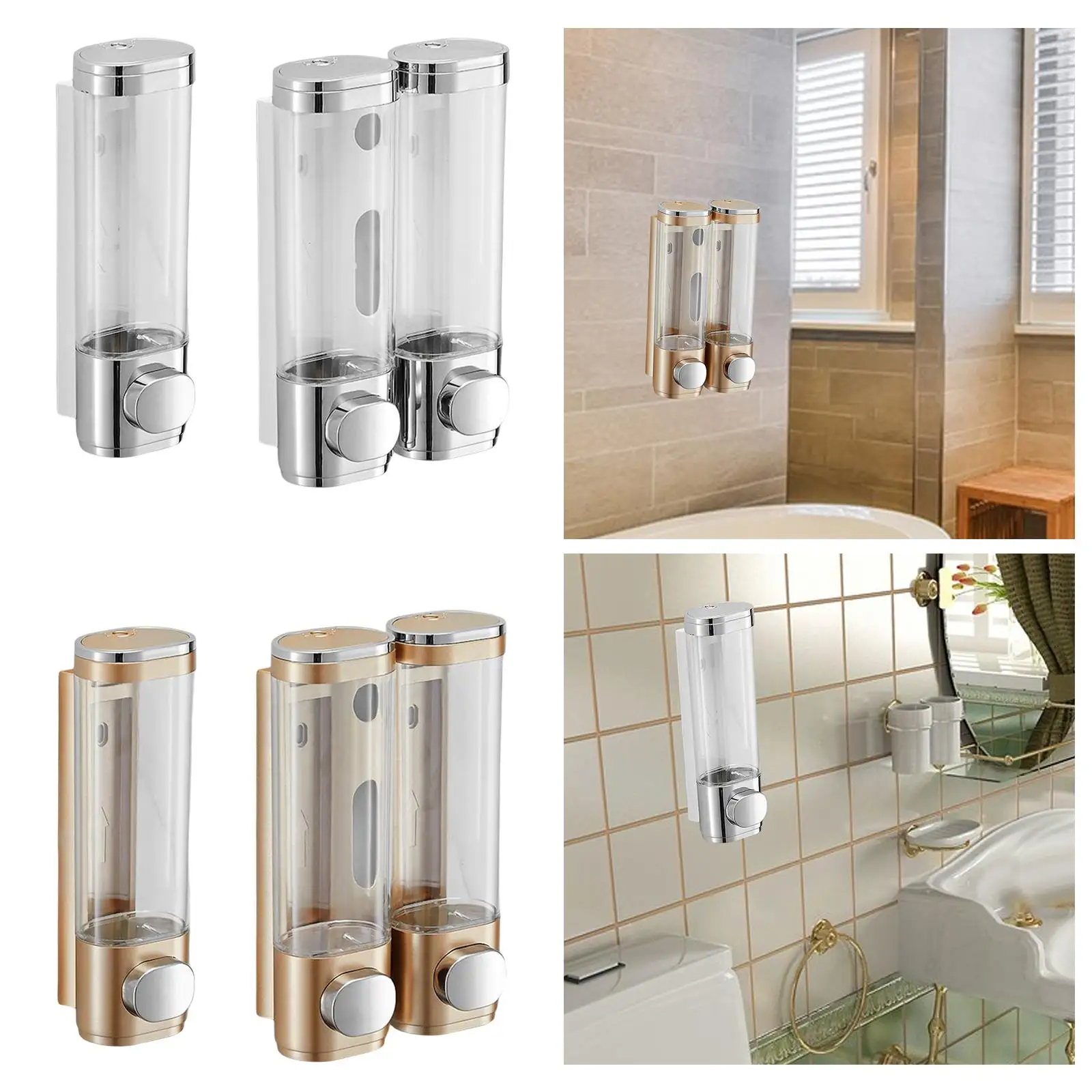 Hand press soap dispenser assembly, shower liquid soap dispenser for bathroom,