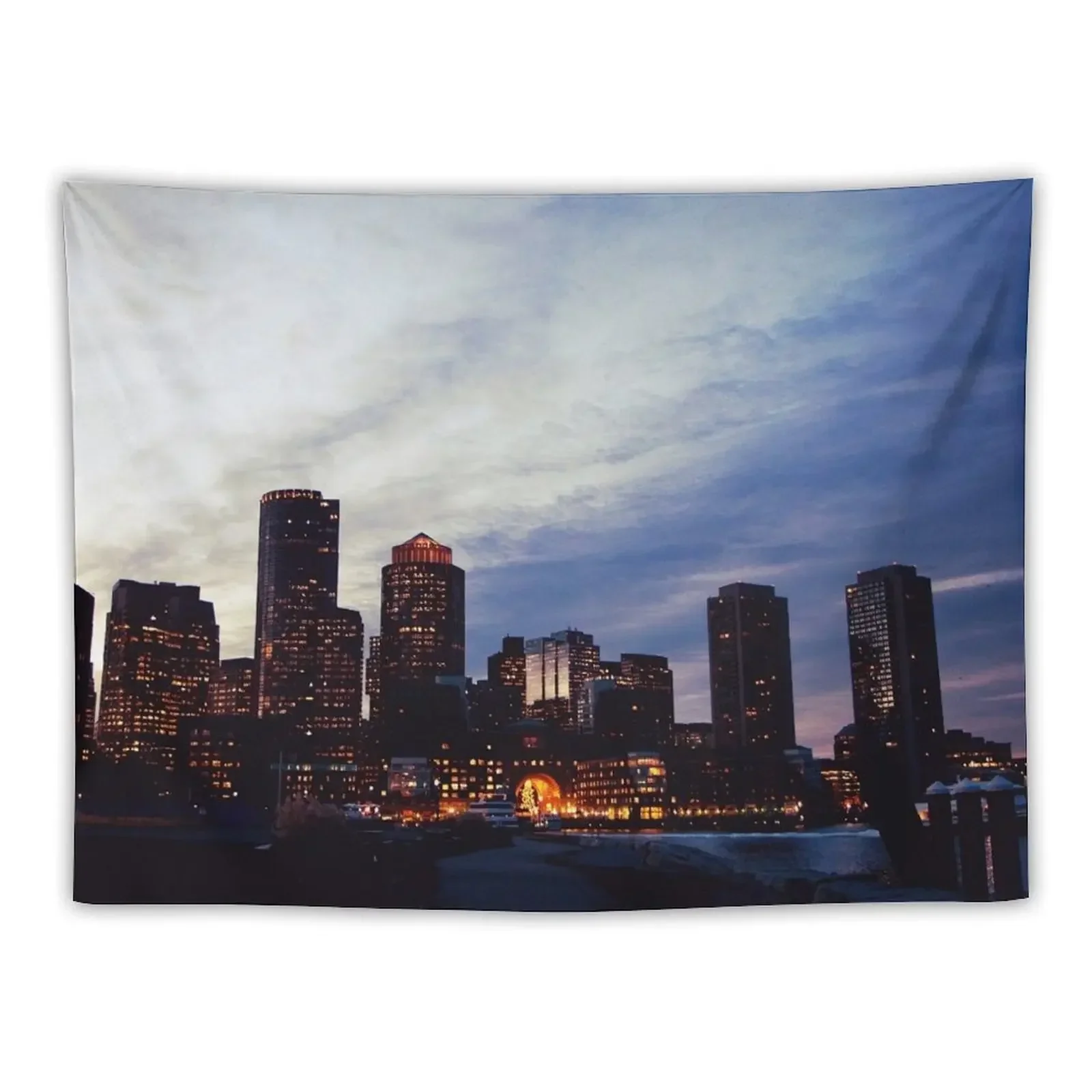 Christmas in Boston Tapestry Room Decor Cute Wall Decor Things To Decorate The Room Wall Decor Hanging Tapestry