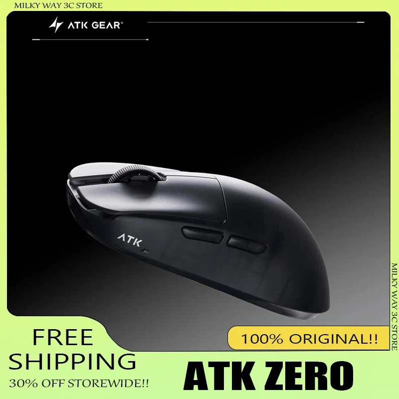 ATK ZERO Dual 8K Mouse Custom Lightweight PAW3950UItra Polling Rate Ergonomic Mechanical Keyboard Accessories Esports Mouse Gift