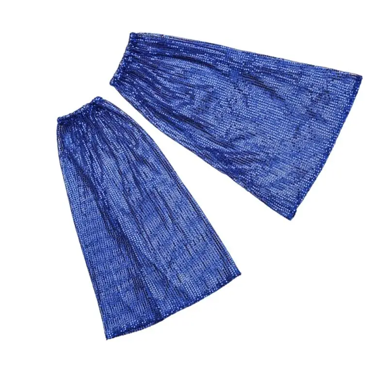 652F أكمام الساق متوهجة الترتر المتلألئ الأصفاد المرنة جهاز تدفئة الساق للعروض المسرحية وعروض الرقص الرسمية #4