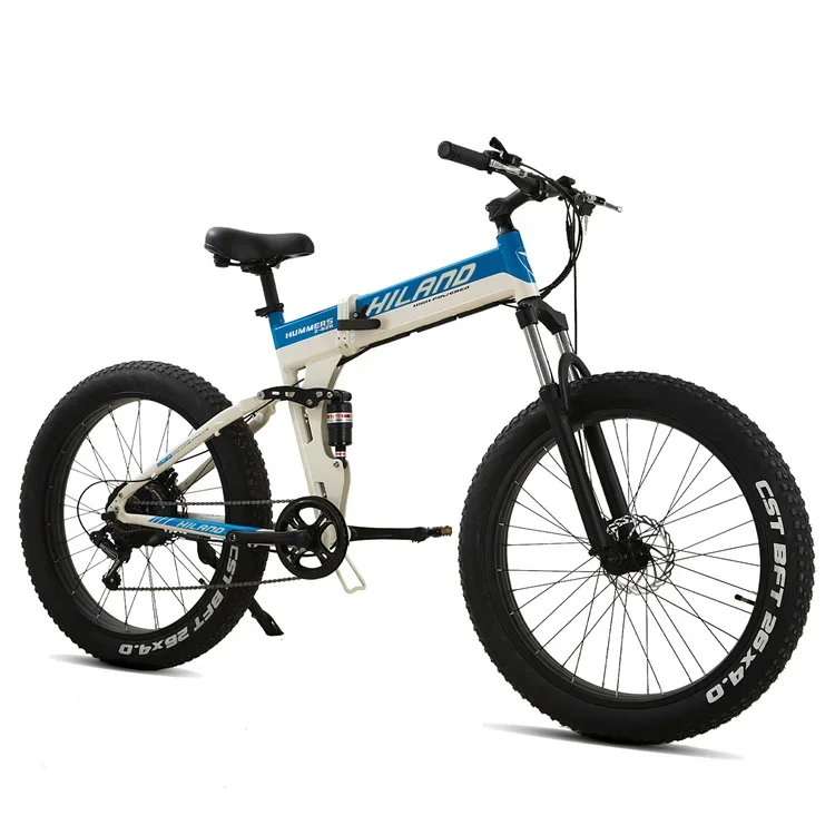 26 Inch Folding Electric Bike Full Suspension Foldable E-bike Electric Mountain Bicycle