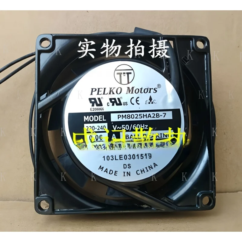 

C FOR 1pcs PELKO MOTORS PM8025HA2B-7 AC220-240V 0.06A 8025 AC cooling fan # A6–27