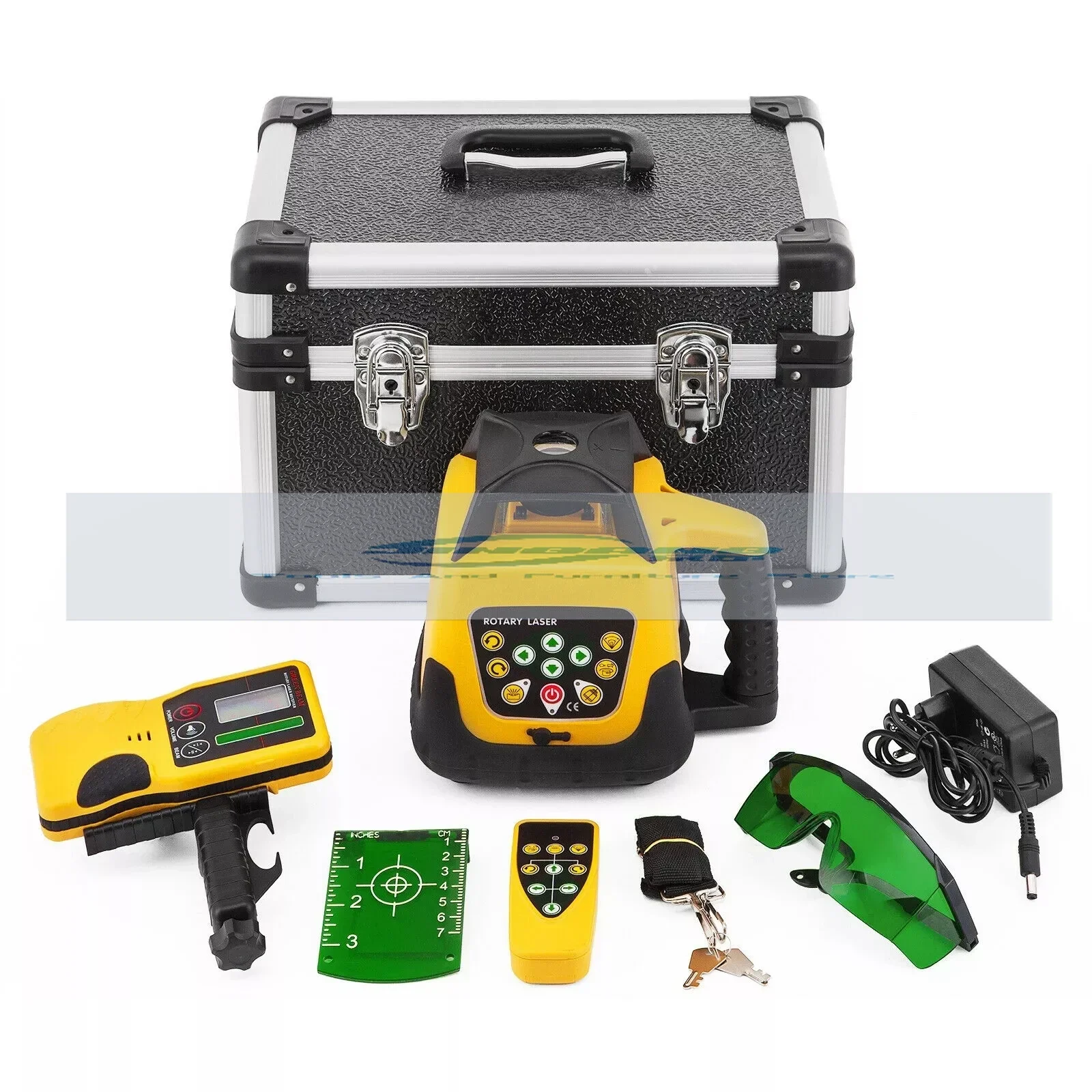 Green Beam Rotary Laser Leveler 500M Range Measuring Laser Level with Remote Control Water Proof Dust