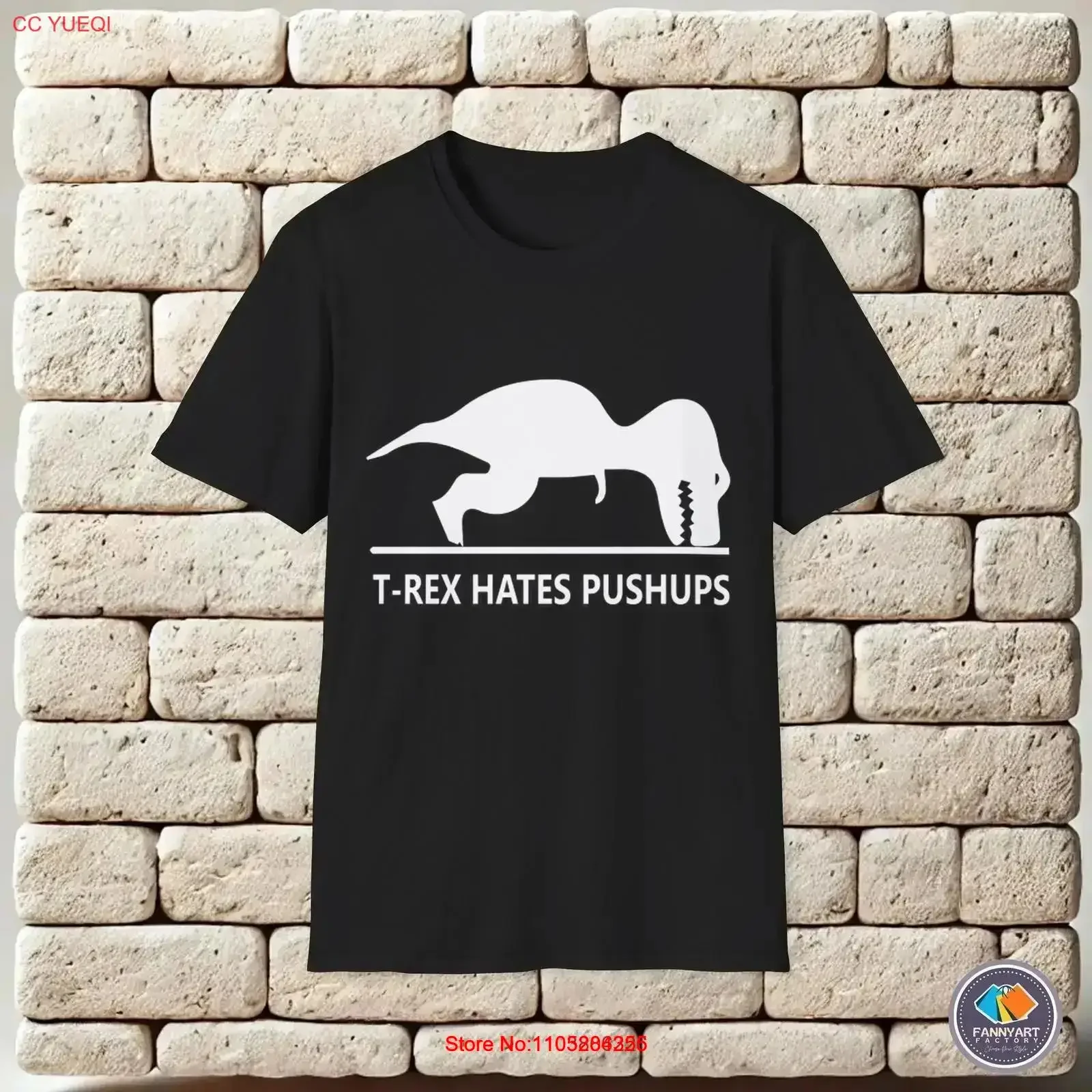T rex Hates Pushups Funny Shirt vintage Washed Versatile streetwear graphic Top For Everyday Wear Casual Soft Stretched