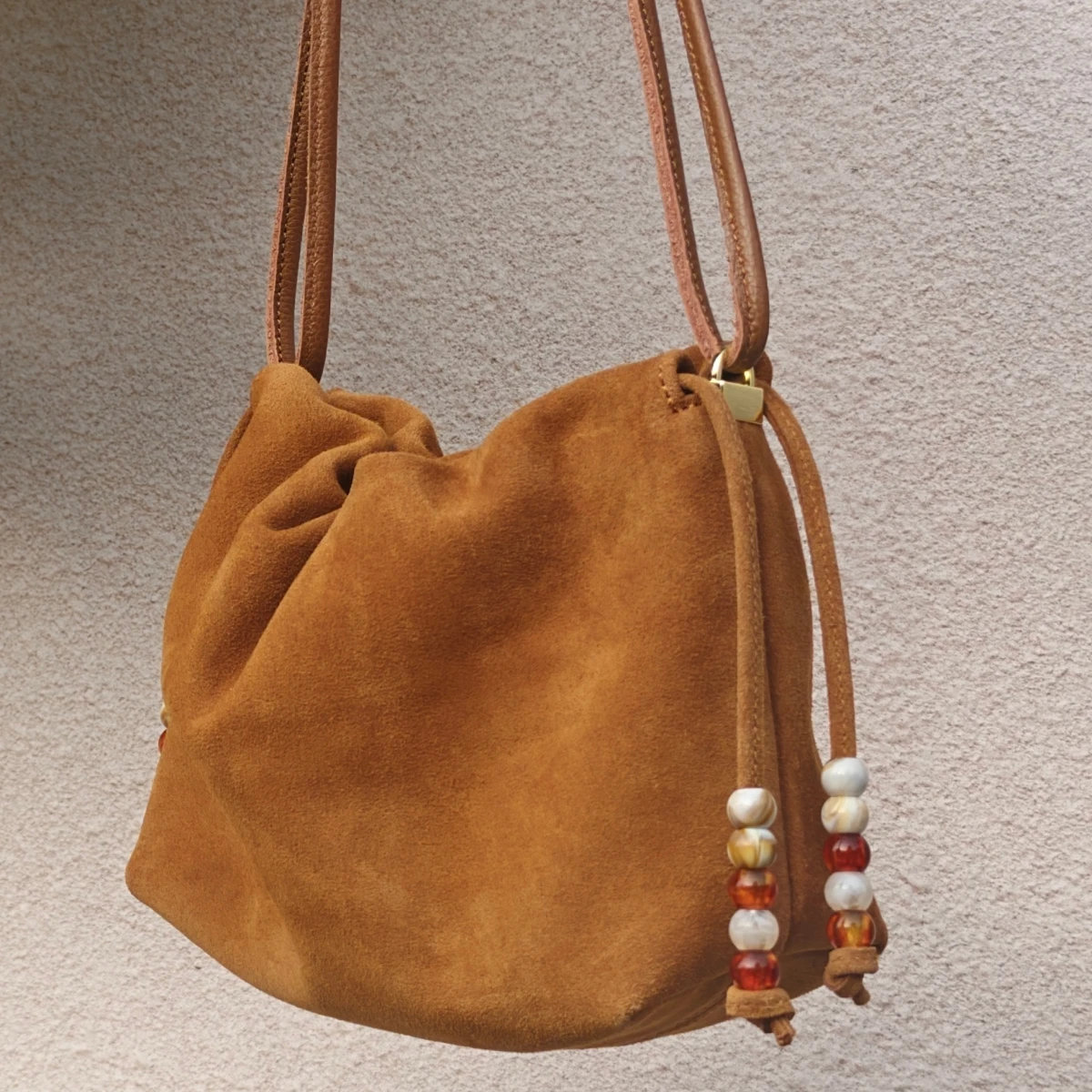 

Women Fashion Genuine Leather Cloud Shaped Bag 2026 Female Vintage Suede Cow Leather Hippie Gypsy Bohemian Boho Tribal Ibiza Bag