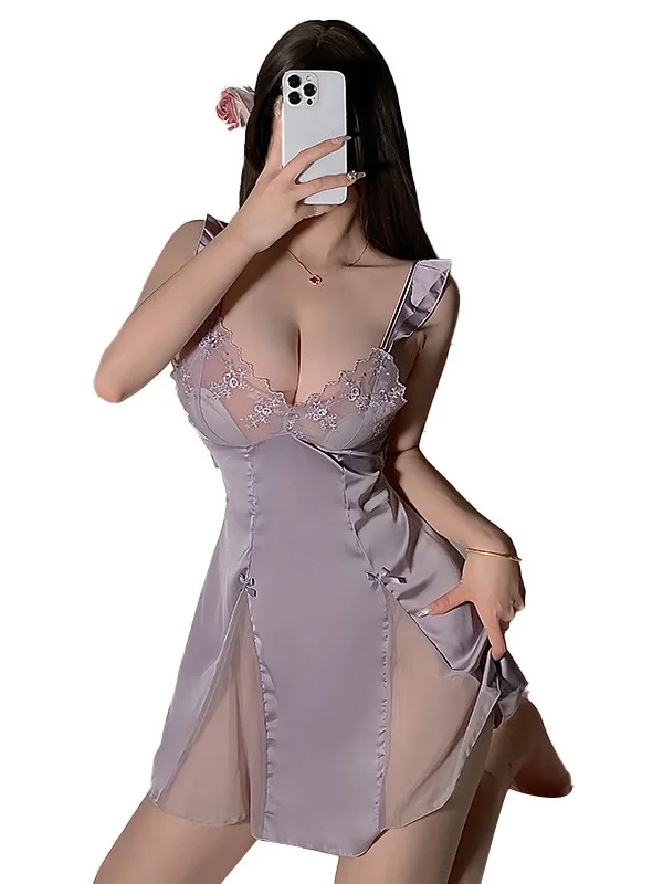 الدانتيل بروتيل الخامس الرقبة مثير المثيرة رقيقة المرأة الصدر الشيفون الربط فستان أنيق الكورية نمط الحلو فتاة صالح ومضيئة 8PMT #5