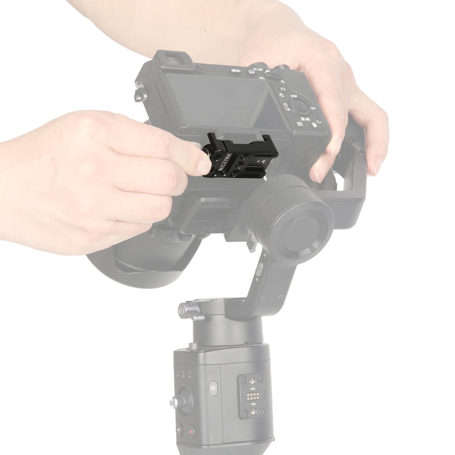 NICEYRIG Extension Quick Release Clamp for Arca-Swiss with Multiple Mounting Threads Cold Shoe Bottom for DJI Ronin SC/Tripods