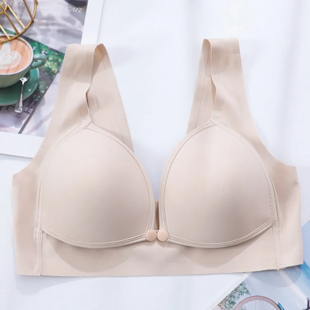 Breathable Push Up Wireless Bras Large Size Front Button Brassiere Women Intimates Lingerie Maternity Nursing Bra Allaitement