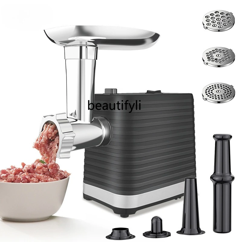 

Electric meat grinder household multi-function automatic small stainless steel meat grinder enema
