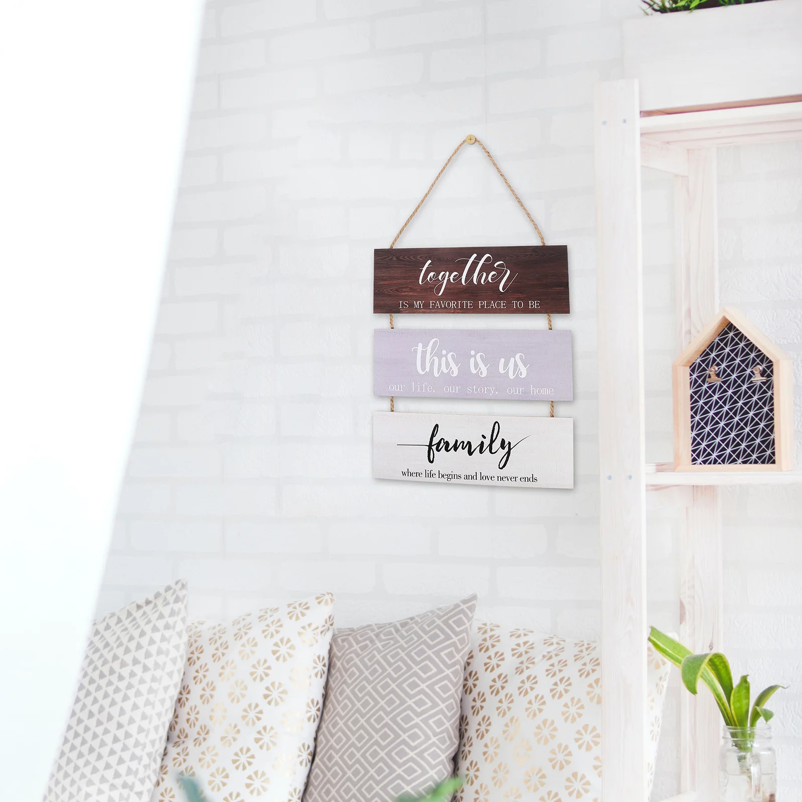 

Wooden Letter Wall Hanging Decor Simple Chic Design Door Window Decoration 1Pcs Letter Hanging Board Wall Decorative Board