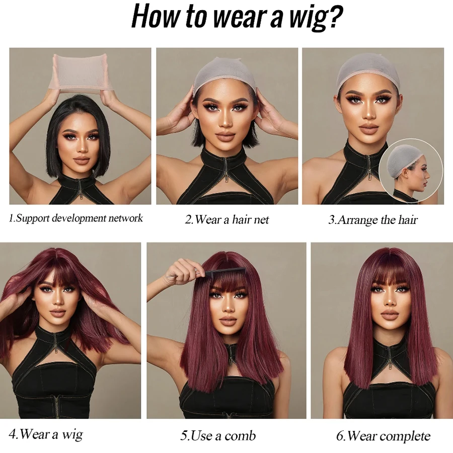 Cosplay Wig With Bangs Synthetic Straight Hair 20 Inch Long Heat-Resistant Fruit Green Wig For Women