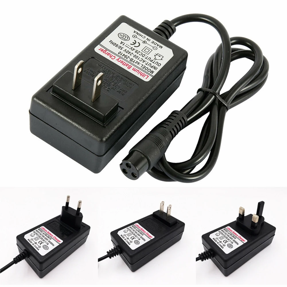 29.4V 1A Lithium Battery Charger Adapter For Self Balancing Scooter Wheel Li-ion Lithium Battery Pack Supply Adapter Charger