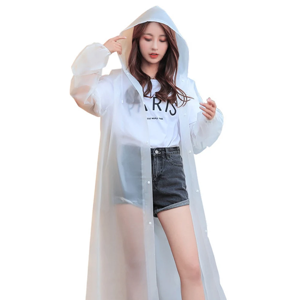 

3pcs Thickened Adult Raincoat OneSizeFitsMost Waterproof Ponchos Portable Hooded ElasticCuff Drawstring Cycling Outdoor