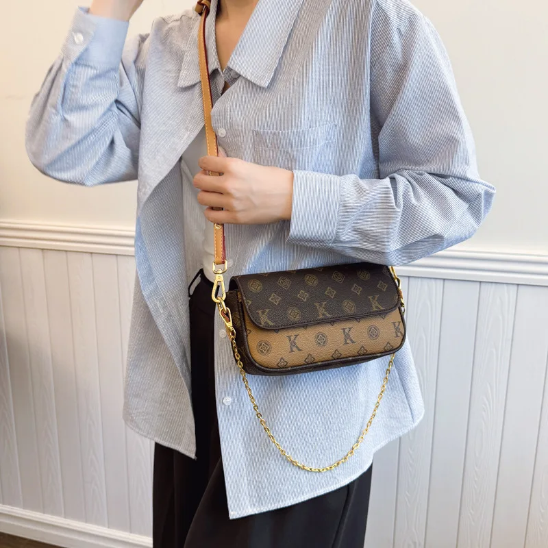 

Роскошная квадратная сумка с клапаном 202, женская сумочка с ремешком-цепочкой под мышками, текстурированная сумка через плечо, минималистичная сумка через плечо, день в ночь