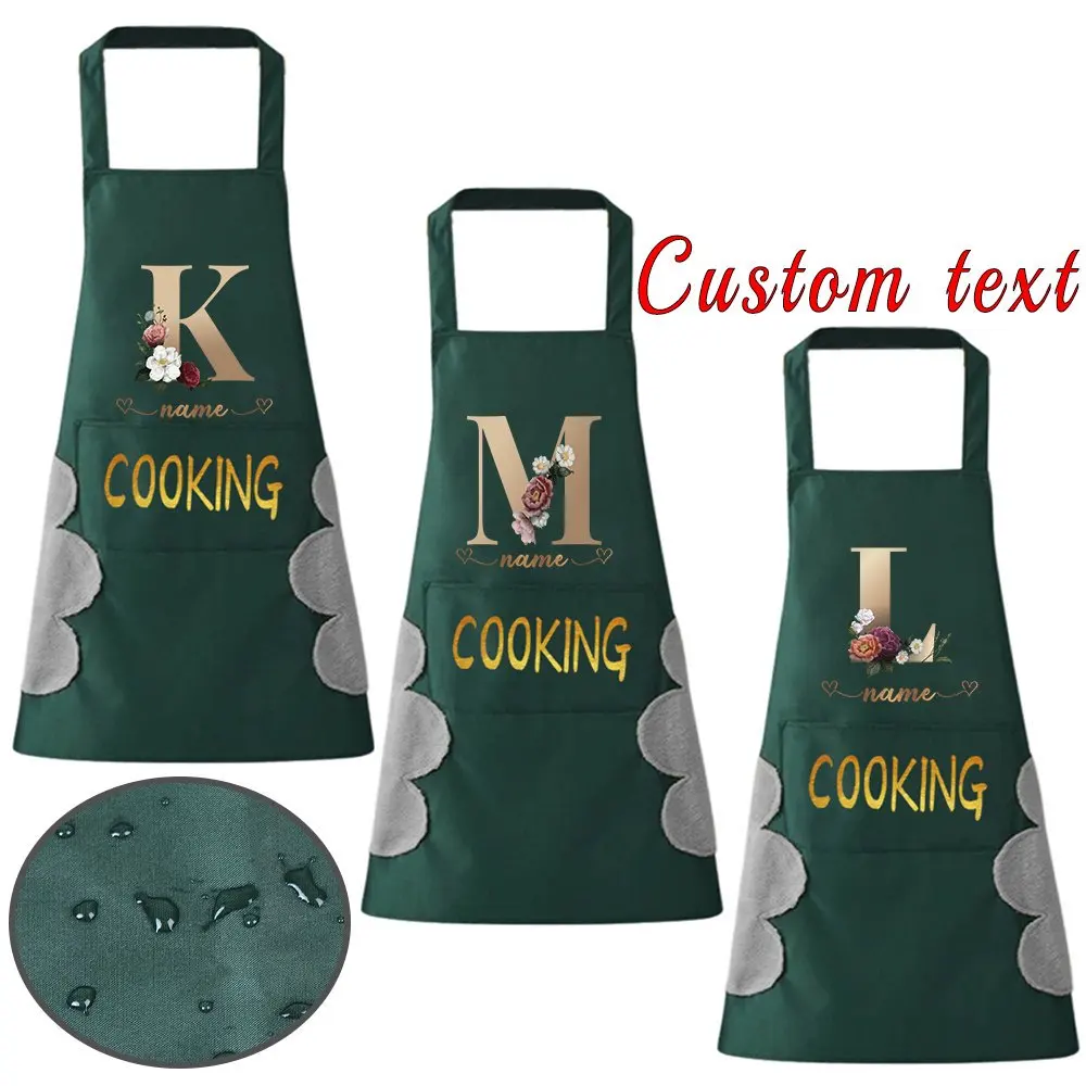 

Персонализированный, индивидуальный, простой и стильный водонепроницаемый фартук с принтом для приготовления пищи, выпечки и барбекю.