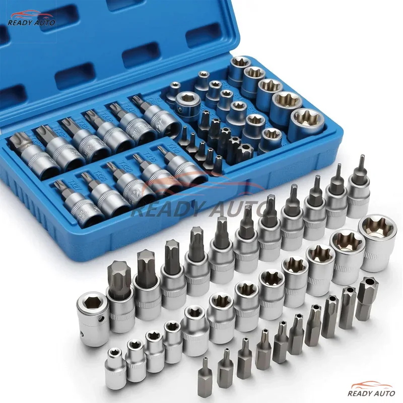 

34 шт., набор торцевых бит Torx и насадок E-Torx Star, 1/2 дюйма, 1/4 дюйма, 3/8 дюйма, насадки «папа/мама», насадки для электронной безопасности, ручные гаечные ключи, инструмент для ремонта