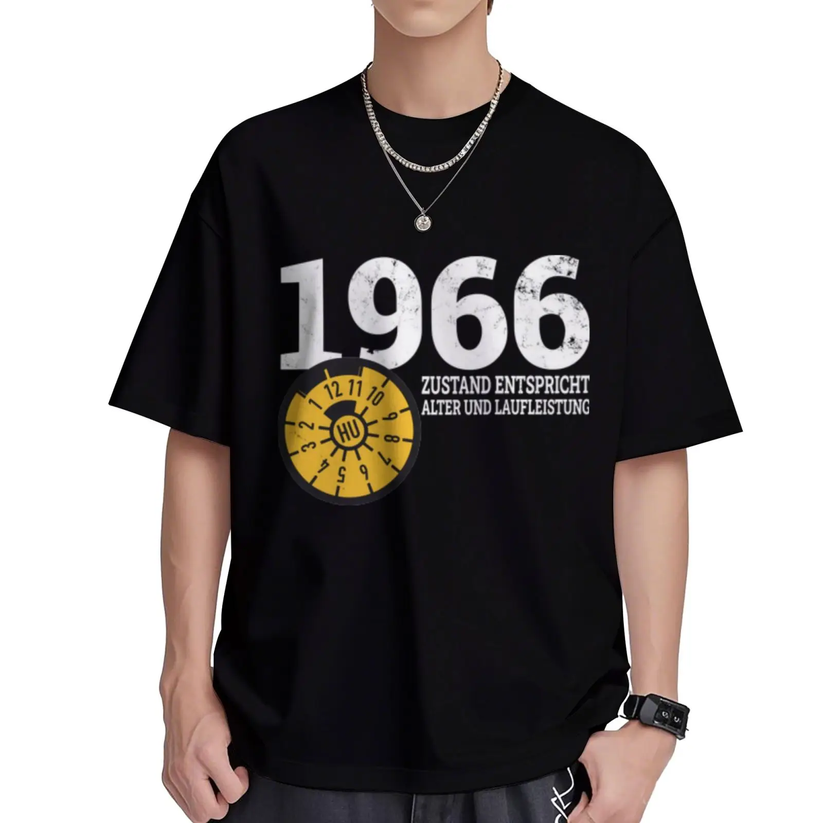60th Birthday 1966 Condition Matches Age And Mileage Short Sleeve Tee 100% Cotton T-Shirt