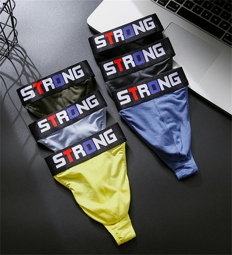 Sexy tоy mens  thongs Low waist tanga hombre sissy gay underwear men thong Modal thong letter string plus size sexy lingеrie new