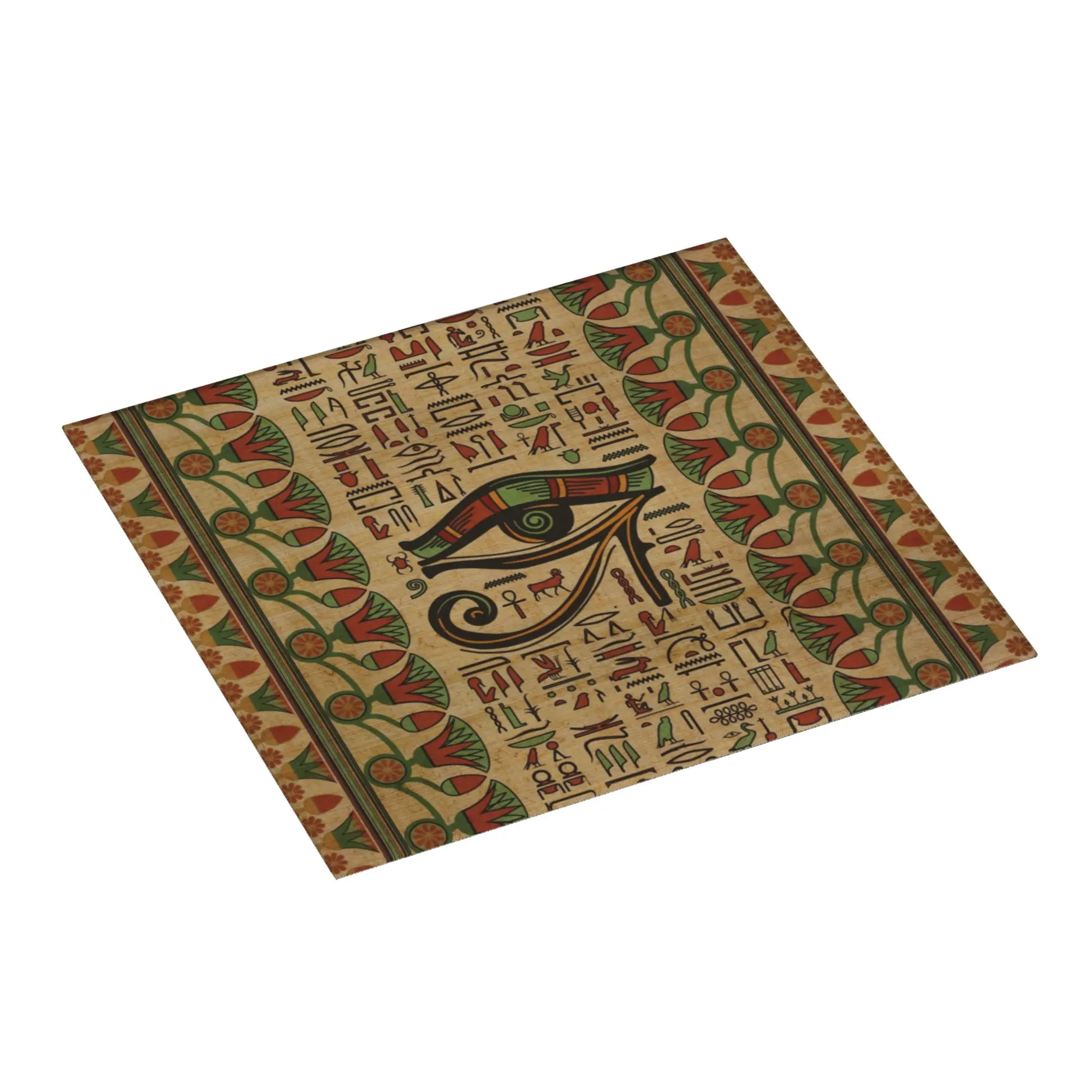 Drying Mat For Kitchen Egyptian Eye of Horus Water Absorbent Ancient Egypt Hieroglyphs On Slip Kitchen Counter Protector Mat