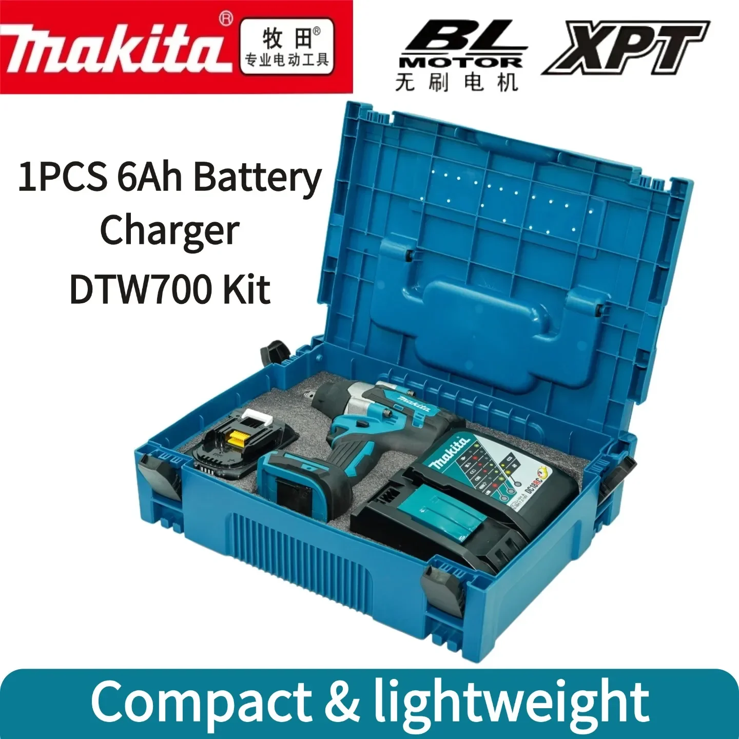 Replacement For Makita DTW700 18V Brushless Impact Wrench 1000N.m Cordless Power Tool with Battery BL1860 for Makita 18V