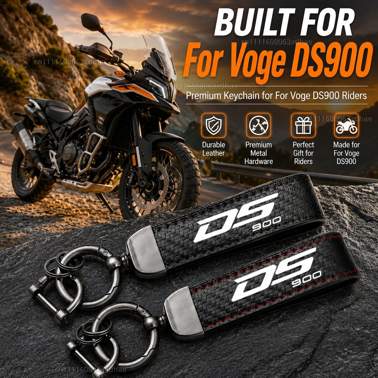 

High-Grade Leather Motorcycle Keychain Holder Keyring Accessories For Voge DSX 900 DS900X 900 DSX 2024