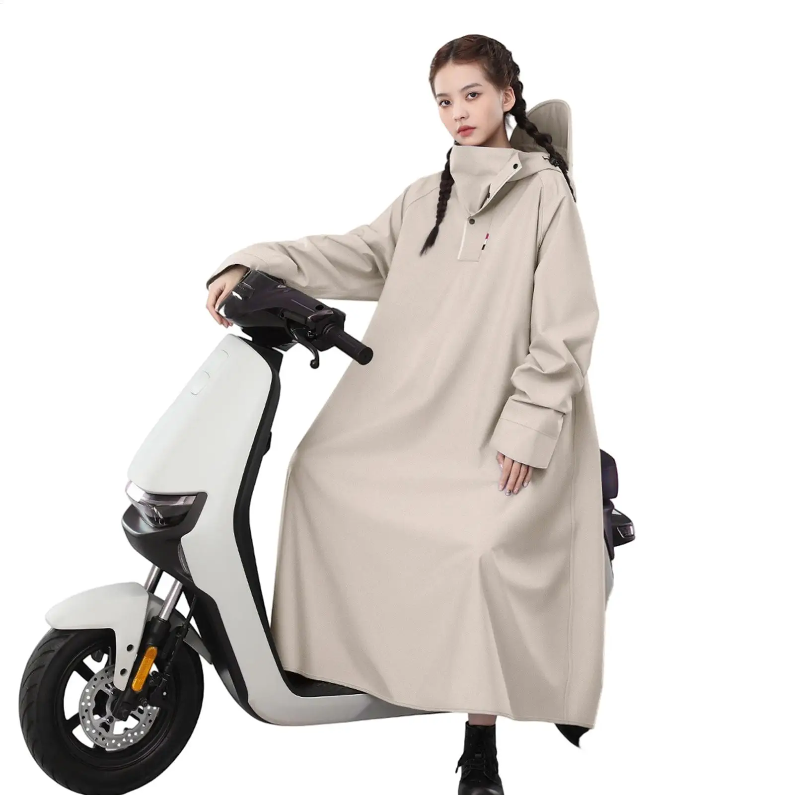

Adult Ponchos With Hood Outdoor Cycling Raincoat For Scooter Reusable Long Motorcycle Rain Poncho For Men Women Scooter Fishing