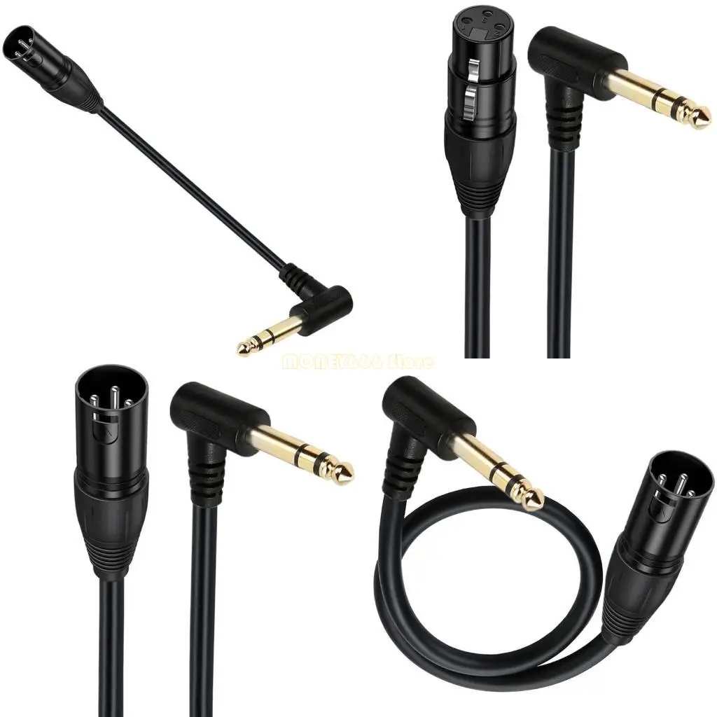 F62C 1/4 inch Male to XLR Stereo Balanced Adapter Cable,XLR to 6.35mm TS/TRS Stereo Microphone Converter Cable