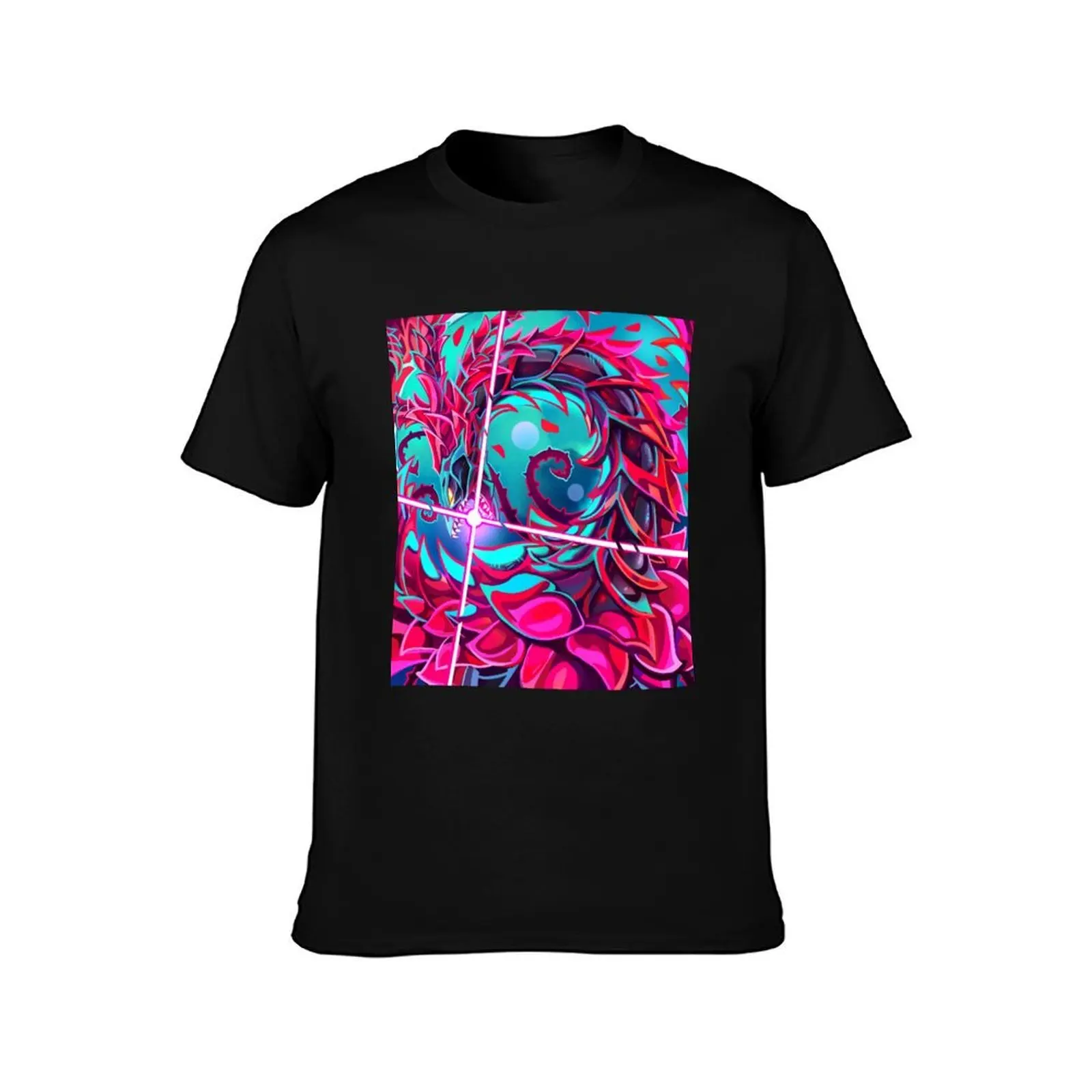 Rose Black Dragon T-Shirt, Summer Casual Cotton Tee, Oversized Streetwear Tops, Vintage Graphic Print, Loose Fit Short Sleeve