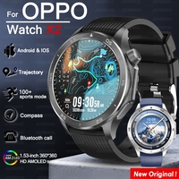 2025 New For OPPO Watch X2 GPS Smart Watch Men Bluetooth Talk Heart Rate Sports Fitness Tracker IP68 Waterproof Smartwatch Man
