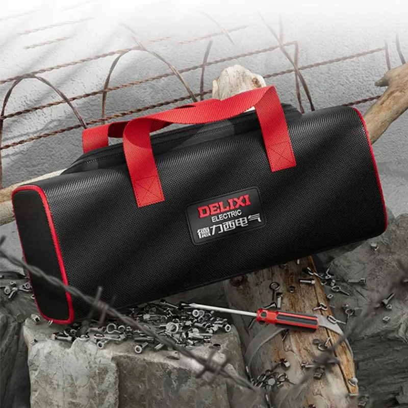 DELIXI ELECTRIC Tool Bag Oxford Cloth Portable Storage Bag, Professional Electrician and Carpenter Repair, Home Storage, HandBag