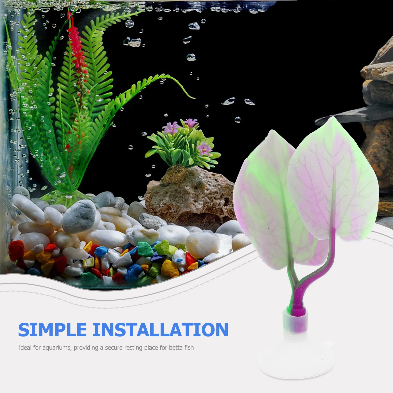 

Double Layer Betta Leaf Hammock Silicone Resting Spawning Bed Soft Fish Habitat Aquarium Decoration Betta Breeding Pad Fish Rest